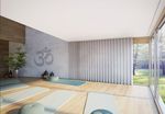Curtain Systems, SG 3870, Yoga room, recessed curtain track