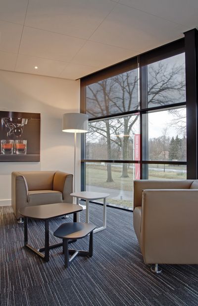 Kierrekaihdinmallisto, SG 4910, Multiscreen 1-10%, Room shot "Hesslink Coffee", Winterswijk, Netherlands