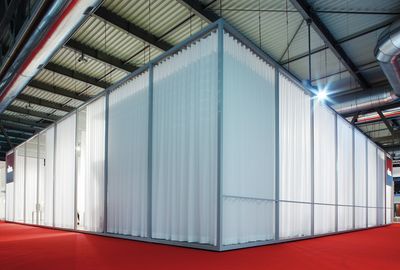 Verhojärjestelmät, Colorama 1, Room shot "Vitra Booth"